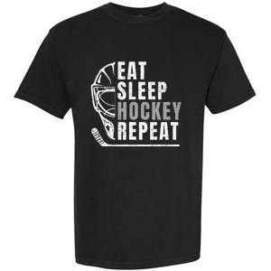 Eat Sleep Hockey Repeat Garment-Dyed Heavyweight T-Shirt