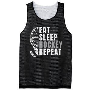 Eat Sleep Hockey Repeat Mesh Reversible Basketball Jersey Tank