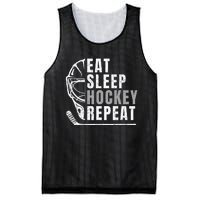 Eat Sleep Hockey Repeat Mesh Reversible Basketball Jersey Tank