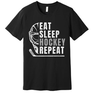 Eat Sleep Hockey Repeat Premium T-Shirt