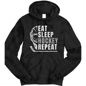 Eat Sleep Hockey Repeat Tie Dye Hoodie