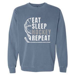 Eat Sleep Hockey Repeat Garment-Dyed Sweatshirt