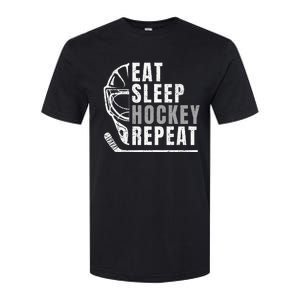 Eat Sleep Hockey Repeat Softstyle CVC T-Shirt