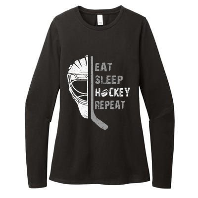 Eat Sleep Hockey Repeat Christmas Forn Lover Hockey Womens CVC Long Sleeve Shirt