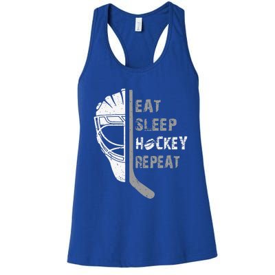 Eat Sleep Hockey Repeat Christmas Forn Lover Hockey Women's Racerback Tank