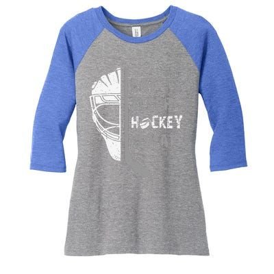 Eat Sleep Hockey Repeat Christmas Forn Lover Hockey Women's Tri-Blend 3/4-Sleeve Raglan Shirt