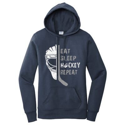 Eat Sleep Hockey Repeat Christmas Forn Lover Hockey Women's Pullover Hoodie