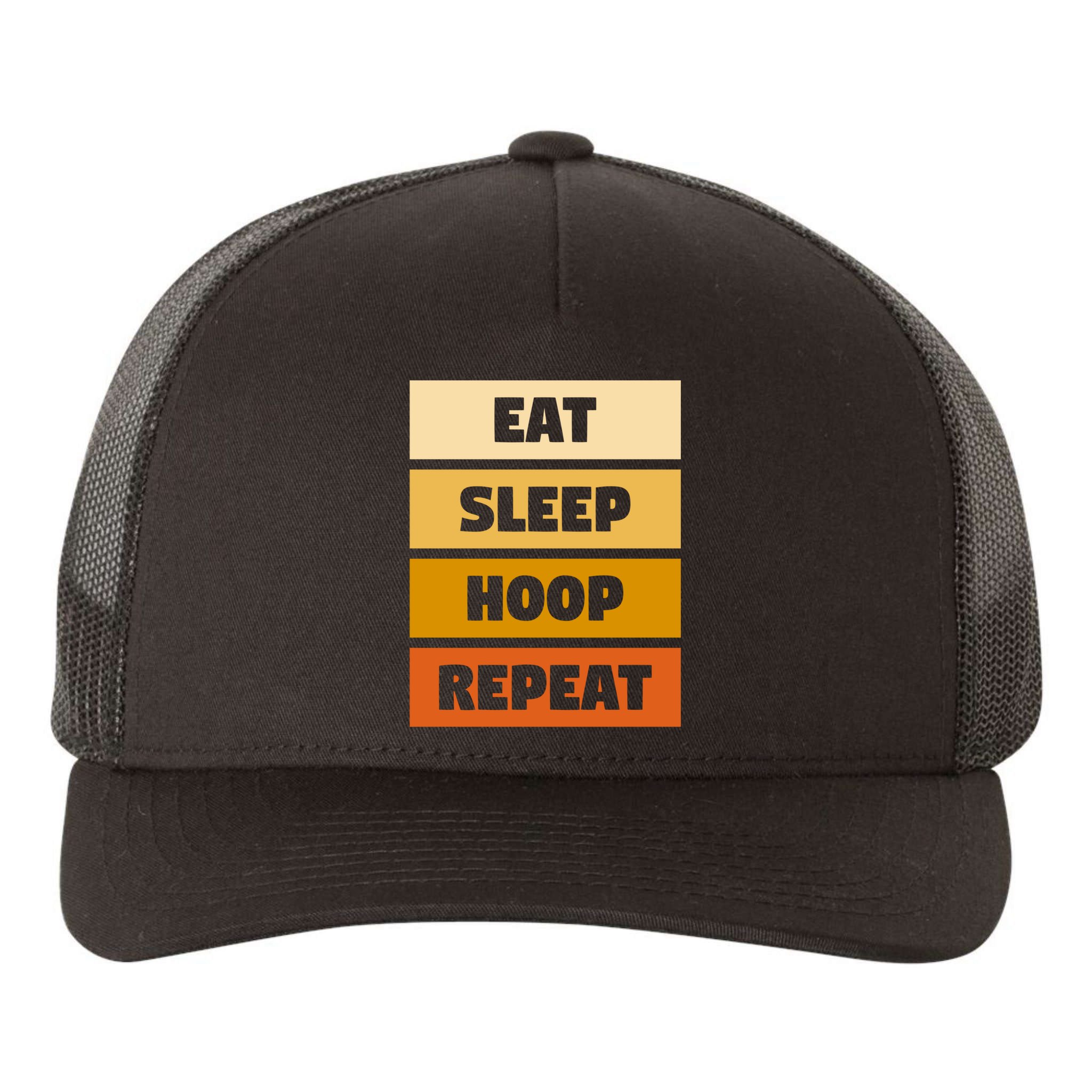 Eat Sleep Hula Repeat Fitness Gym Workout Meaningful Gift Yupoong Adult 5-Panel Trucker Hat