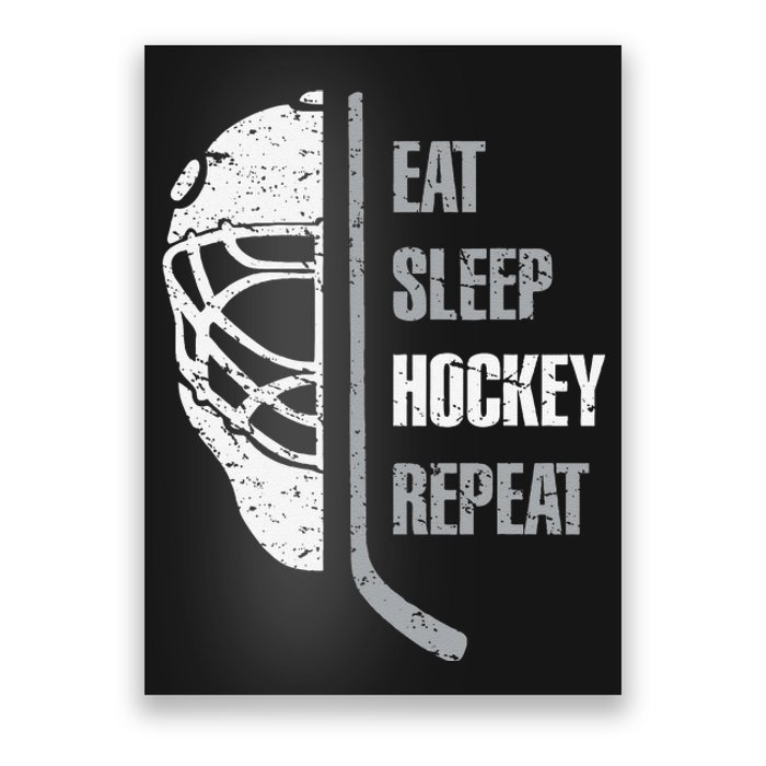 Eat Sleep Hockey Repeat Christmas For Hockey Poster