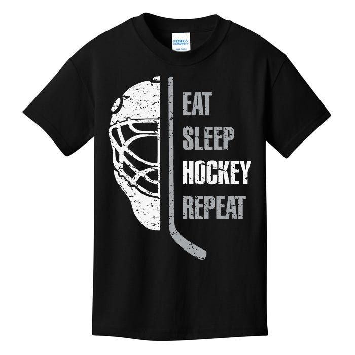 Eat Sleep Hockey Repeat Christmas For Hockey Kids T-Shirt