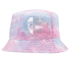 Eat Sleep Hockey Repeat Christmas For Hockey Tie-Dyed Bucket Hat