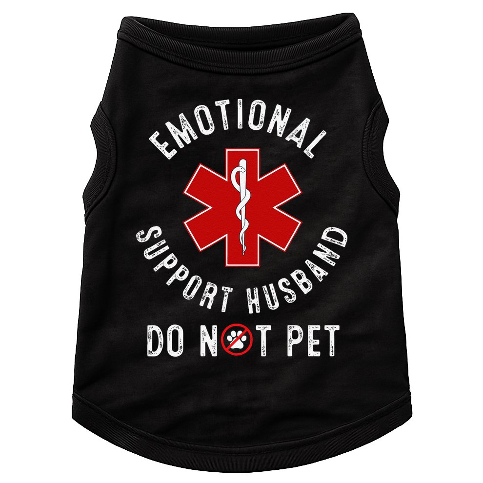 Emotional Support Husband Do Not Pet Doggie Tank