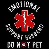 Emotional Support Husband Do Not Pet Flexfit Unipanel Trucker Cap