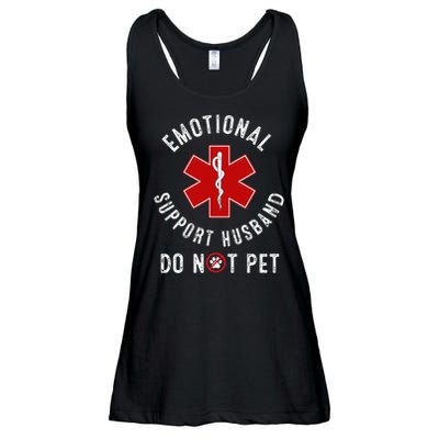 Emotional Support Husband Do Not Pet Ladies Essential Flowy Tank
