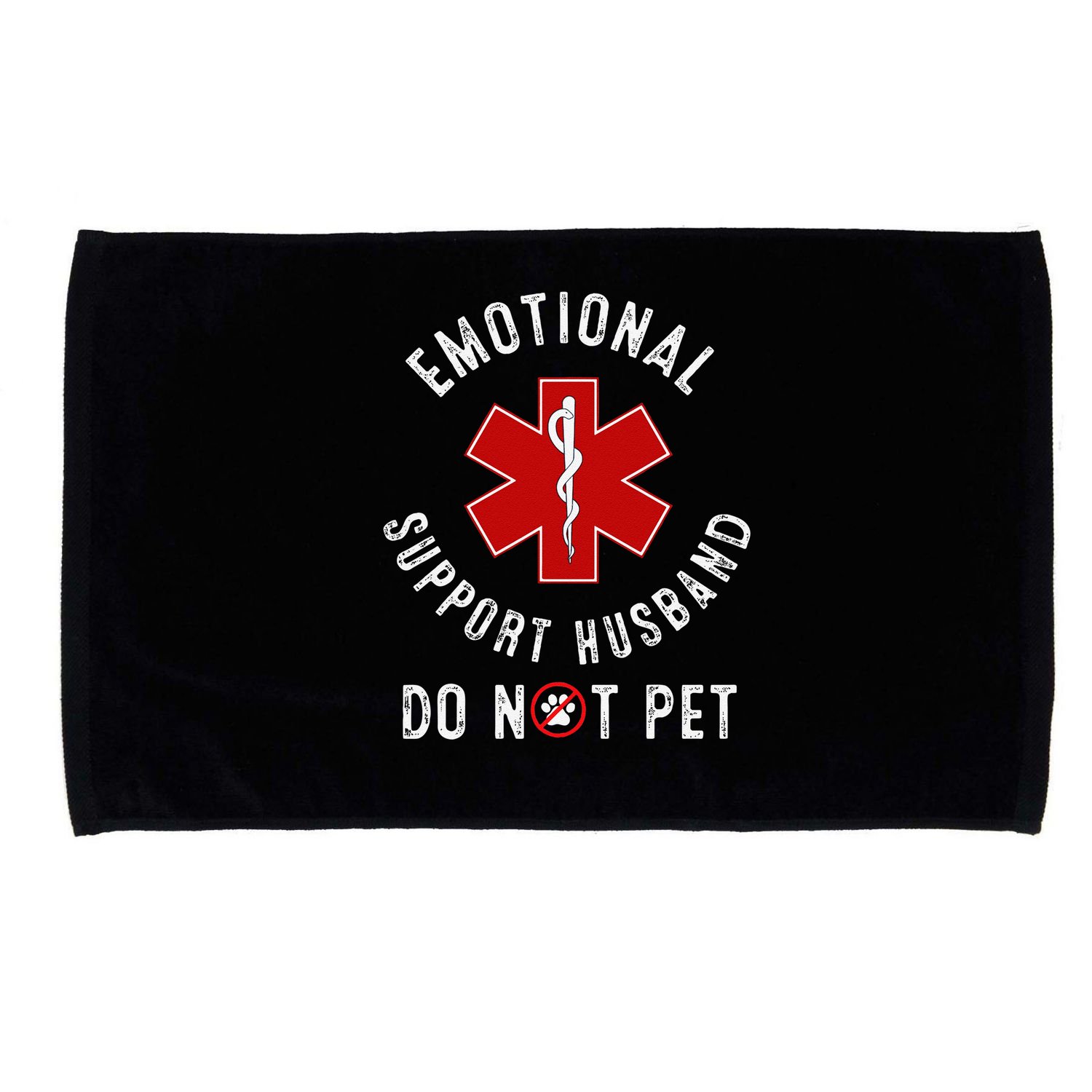 Emotional Support Husband Do Not Pet Microfiber Hand Towel