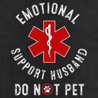 Emotional Support Husband Do Not Pet Microfiber Hand Towel