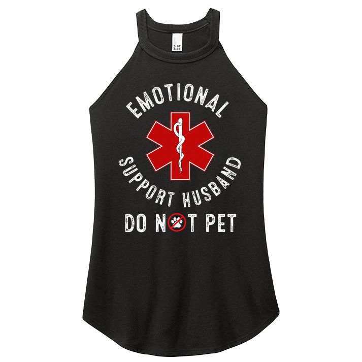Emotional Support Husband Do Not Pet Women's Perfect Tri Rocker Tank