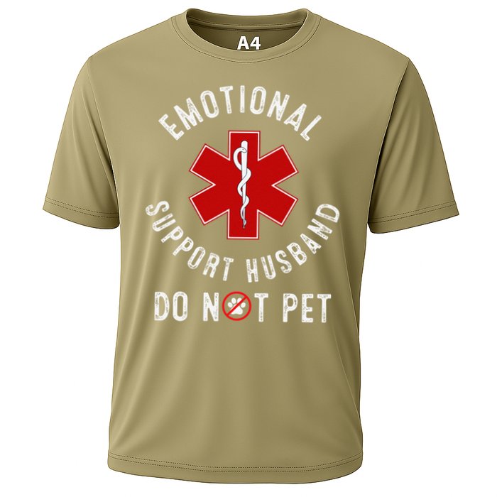 Emotional Support Husband Do Not Pet Cooling Performance Crew T-Shirt