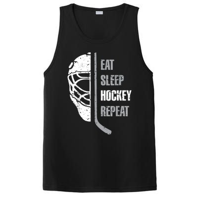 Eat Sleep Hockey Repeat Hockey Funny Ice Hockey PosiCharge Competitor Tank