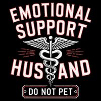 Emotional Support Husband Do Not Pet 7-Panel Snapback Hat