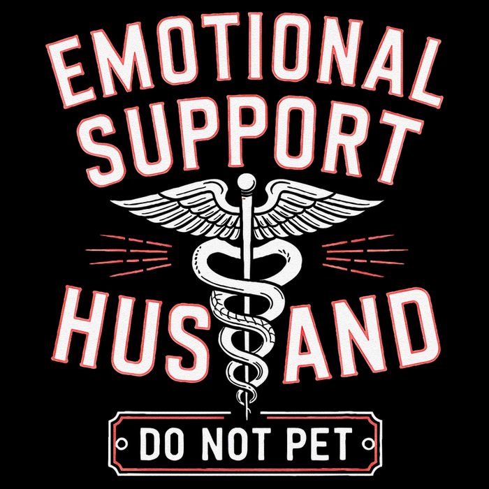 Emotional Support Husband Do Not Pet 7-Panel Snapback Hat