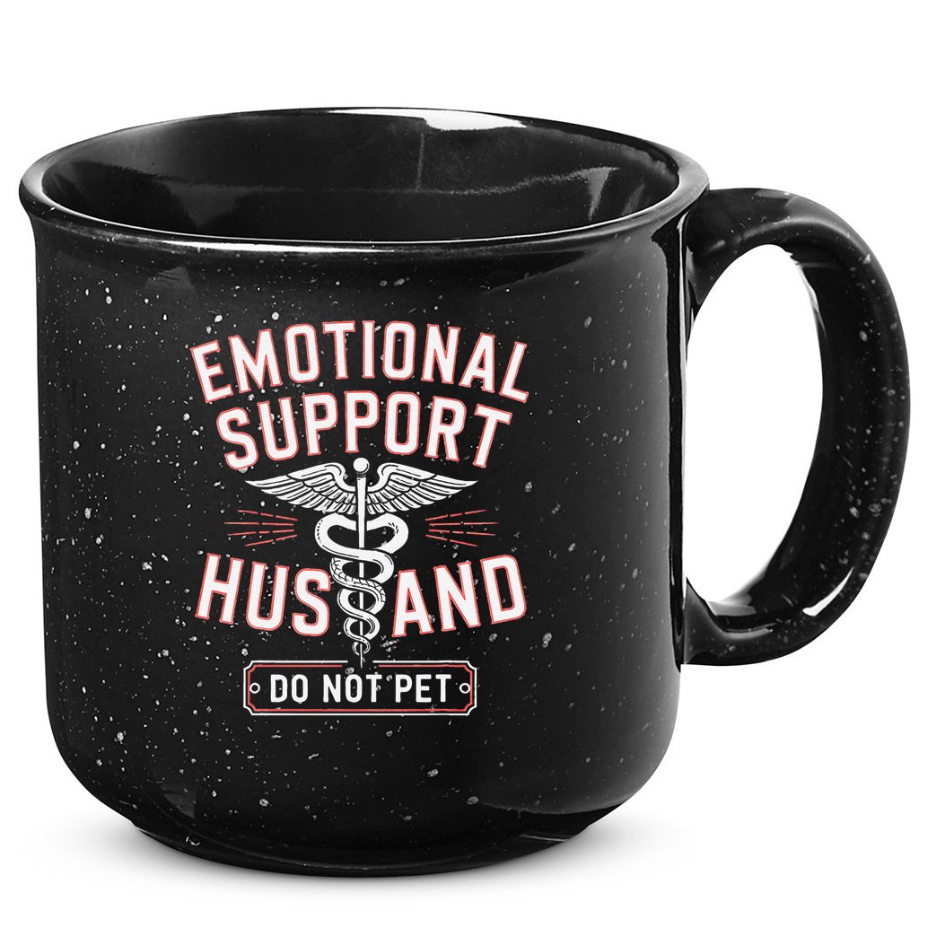Emotional Support Husband Do Not Pet 15oz Campfire Ceramic Mug