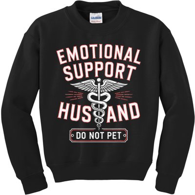 Emotional Support Husband Do Not Pet Kids Sweatshirt