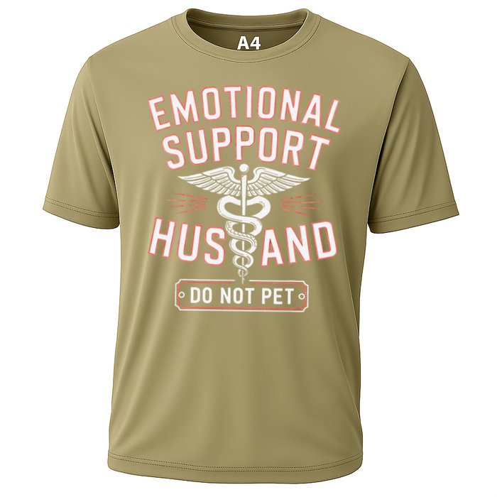 Emotional Support Husband Do Not Pet Cooling Performance Crew T-Shirt