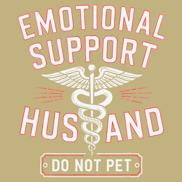 Emotional Support Husband Do Not Pet Button