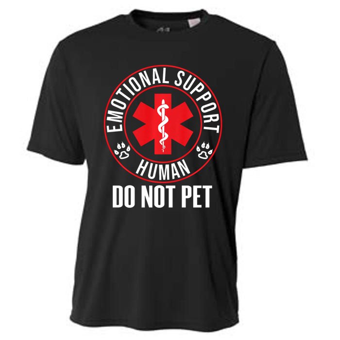 Emotional Support Human Do Not Pet Service Dog Love Humor Cooling Performance Crew T-Shirt