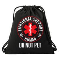 Emotional Support Human Do Not Pet Service Dog Love Humor Drawstring Bag