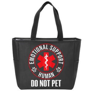 Emotional Support Human Do Not Pet Service Dog Love Humor Zip Tote Bag