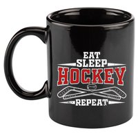 Eat Sleep Hockey Repeat For Hockey Player 11oz C Handle Ceramic Mug