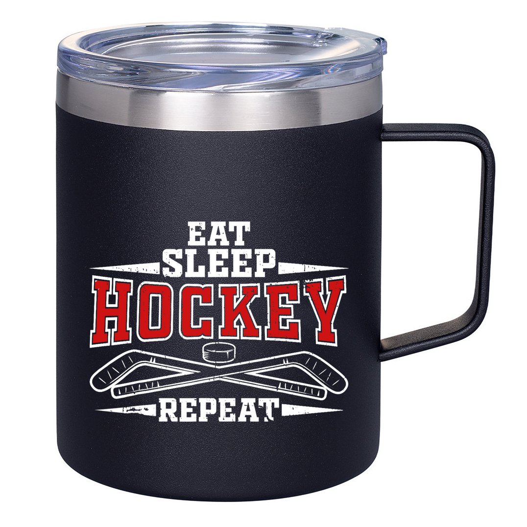 Eat Sleep Hockey Repeat For Hockey Player 12oz Stainless Steel Coffee Mug
