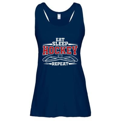 Eat Sleep Hockey Repeat For Hockey Player Ladies Essential Flowy Tank