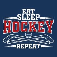 Eat Sleep Hockey Repeat For Hockey Player Flat Bill Trucker Hat