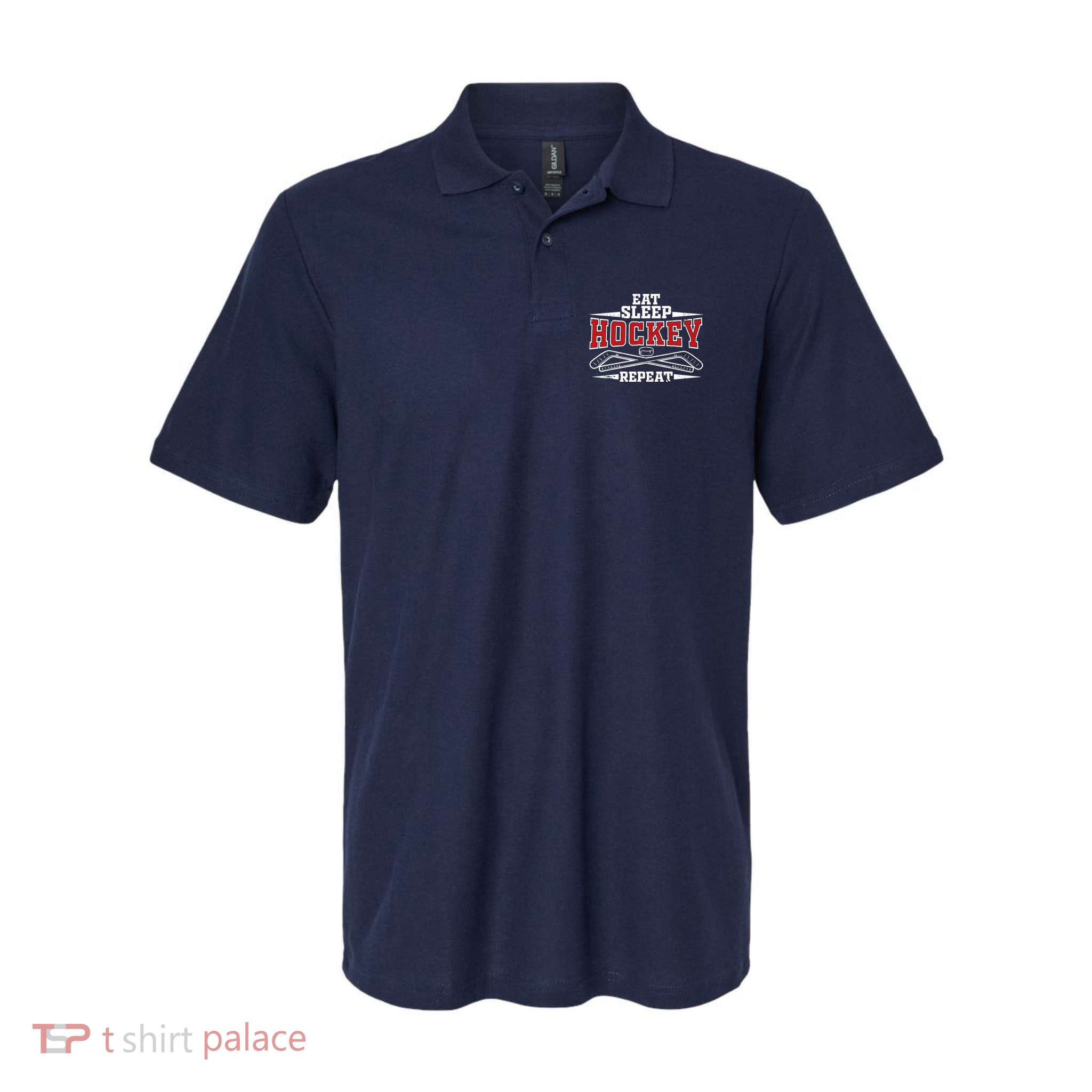 Eat Sleep Hockey Repeat For Hockey Player Polo