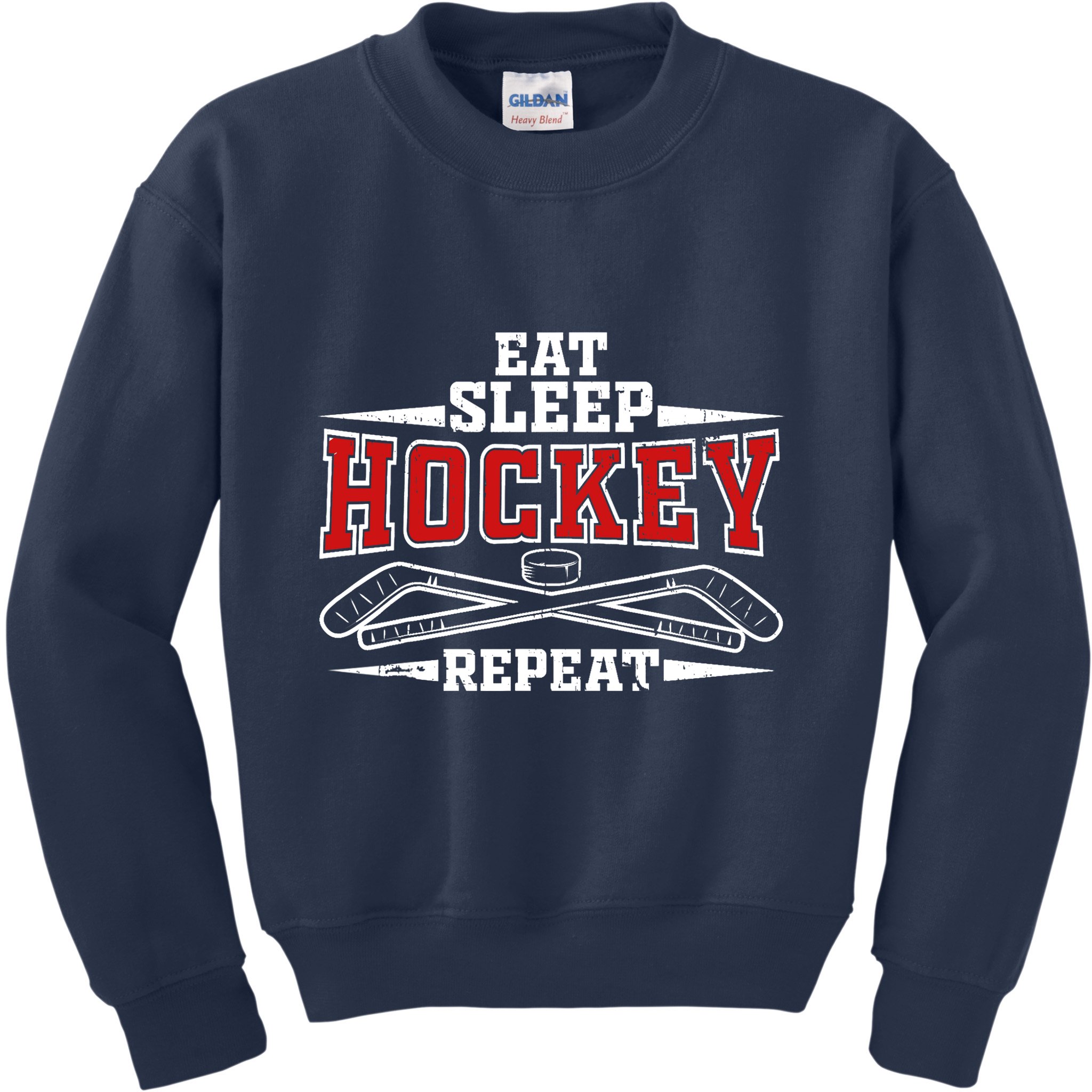 Eat Sleep Hockey Repeat For Hockey Player Kids Sweatshirt