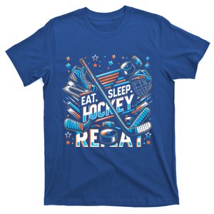 Eat Sleep Hockey Repeat Ice Hockey Funny Gift Funny Graphic Cute Gift T-Shirt