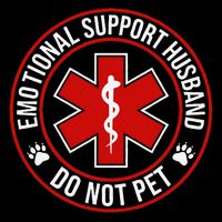 Emotional Support Husband Do Not Pet Cropped Pullover Crew