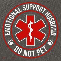 Emotional Support Husband Do Not Pet Cotton Canvas Backpack