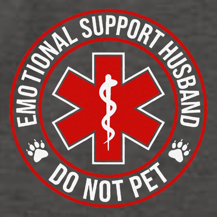 Emotional Support Husband Do Not Pet Vector Backpack