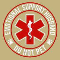 Emotional Support Husband Do Not Pet Cooling Performance Crew T-Shirt
