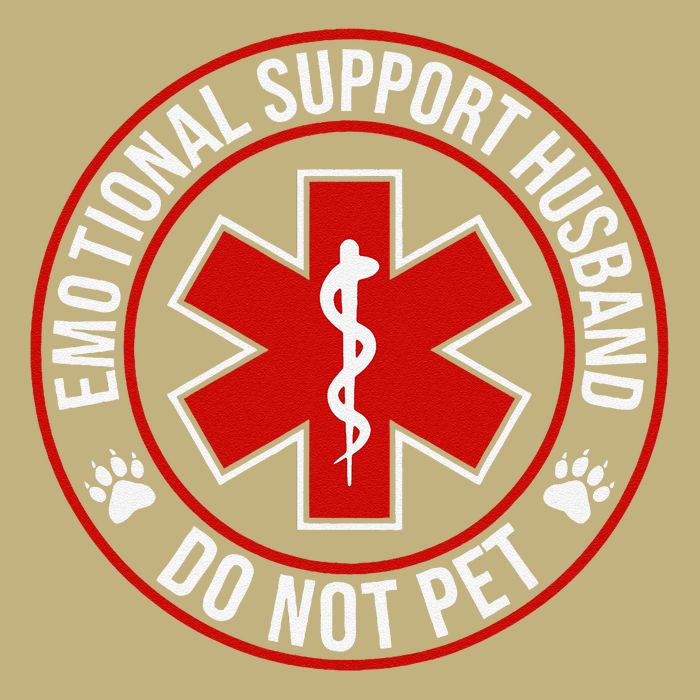 Emotional Support Husband Do Not Pet Cooling Performance Crew T-Shirt