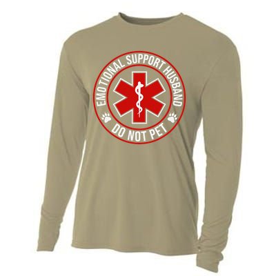Emotional Support Husband Do Not Pet Cooling Performance Long Sleeve Crew