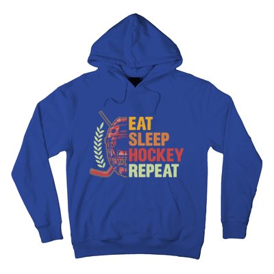 Eat Sleep Hockey Repeat Ice Hockey Lover Goalie Player Meaningful Gift Hoodie