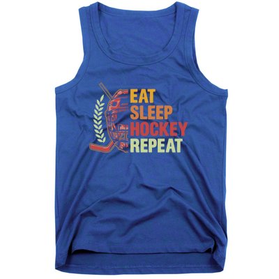 Eat Sleep Hockey Repeat Ice Hockey Lover Goalie Player Meaningful Gift Tank Top