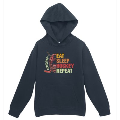 Eat Sleep Hockey Repeat Ice Hockey Lover Goalie Player Meaningful Gift Urban Pullover Hoodie