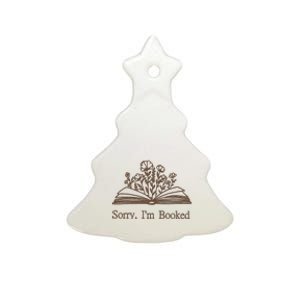 Embroidered Sorry IM Booked Ceramic Tree Ornament