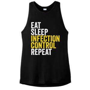 Eat Sleep Infection Control Repeat Funny Public Health Nurse Gift Ladies PosiCharge Tri-Blend Wicking Tank